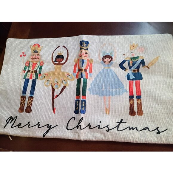 Nutcracker Pillow Cover Decorative Case Accent Xmas Holiday Home Christmas Decor - Picture 2 of 14